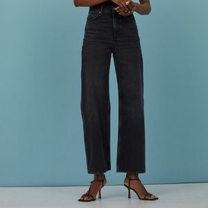 H&M wide leg high waisted black jeans